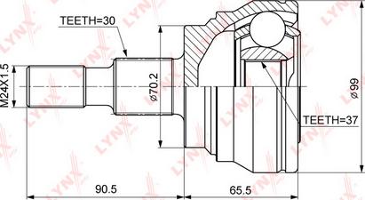 LYNXauto CO-3852 - Jeu de joints, arbre de transmission cwaw.fr