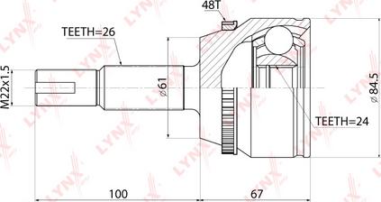 LYNXauto CO-3857A - Jeu de joints, arbre de transmission cwaw.fr