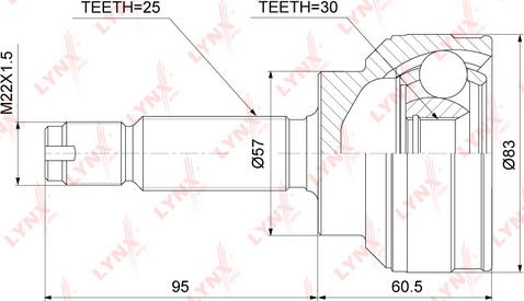 LYNXauto CO-3862 - Jeu de joints, arbre de transmission cwaw.fr