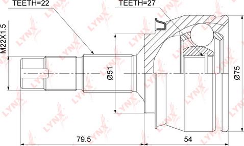 LYNXauto CO-3813 - Jeu de joints, arbre de transmission cwaw.fr