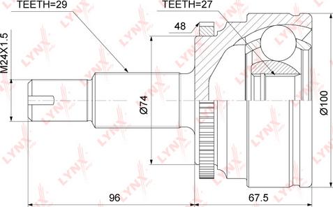 LYNXauto CO-3836A - Jeu de joints, arbre de transmission cwaw.fr