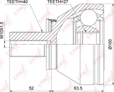 LYNXauto CO-3832 - Jeu de joints, arbre de transmission cwaw.fr