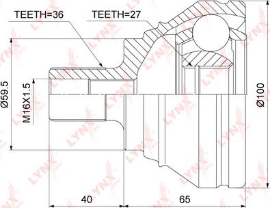 LYNXauto CO-3821 - Jeu de joints, arbre de transmission cwaw.fr