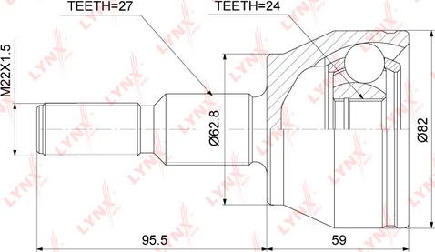 LYNXauto CO-3873 - Jeu de joints, arbre de transmission cwaw.fr