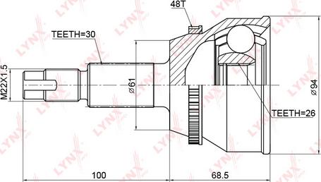 LYNXauto CO-3759A - Jeu de joints, arbre de transmission cwaw.fr