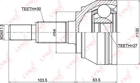 LYNXauto CO-3763 - Jeu de joints, arbre de transmission cwaw.fr