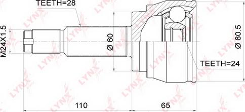 LYNXauto CO-3762 - Jeu de joints, arbre de transmission cwaw.fr