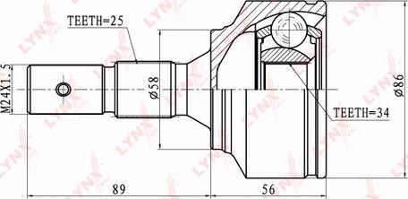 LYNXauto CO-2200 - Jeu de joints, arbre de transmission cwaw.fr