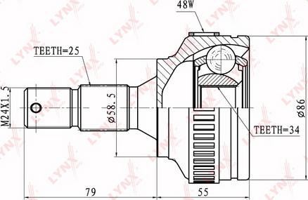 LYNXauto CO-2239A - Jeu de joints, arbre de transmission cwaw.fr