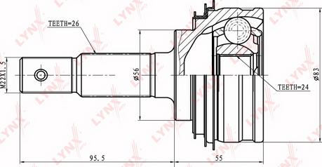 LYNXauto CO-7549 - Jeu de joints, arbre de transmission cwaw.fr