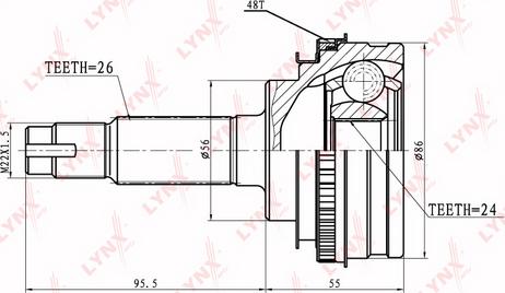 LYNXauto CO-7509A - Jeu de joints, arbre de transmission cwaw.fr