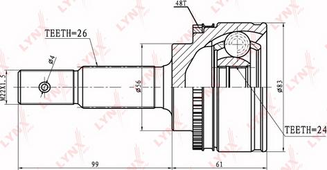 LYNXauto CO-7504A - Jeu de joints, arbre de transmission cwaw.fr