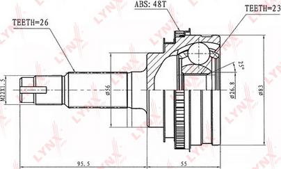 LYNXauto CO-7506A - Jeu de joints, arbre de transmission cwaw.fr