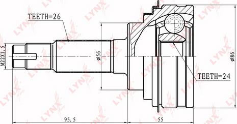 LYNXauto CO-7508 - Jeu de joints, arbre de transmission cwaw.fr