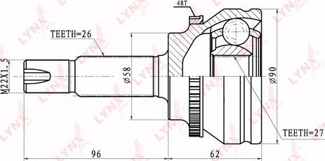 LYNXauto CO-7503A - Jeu de joints, arbre de transmission cwaw.fr