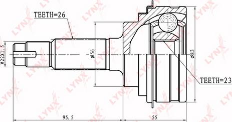 LYNXauto CO-7507 - Jeu de joints, arbre de transmission cwaw.fr