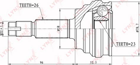 LYNXauto CO-7515 - Jeu de joints, arbre de transmission cwaw.fr