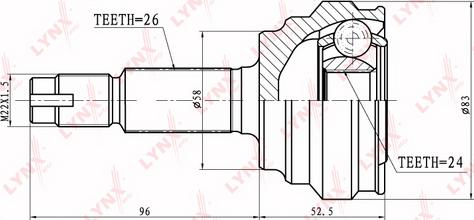 LYNXauto CO-7516 - Jeu de joints, arbre de transmission cwaw.fr