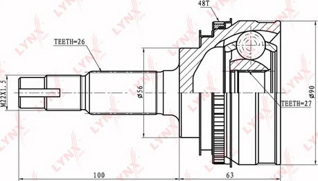 LYNXauto CO-7511A - Jeu de joints, arbre de transmission cwaw.fr