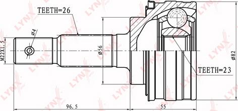 LYNXauto CO-7518 - Jeu de joints, arbre de transmission cwaw.fr