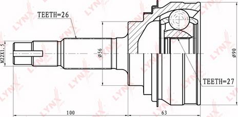 LYNXauto CO-7513 - Jeu de joints, arbre de transmission cwaw.fr