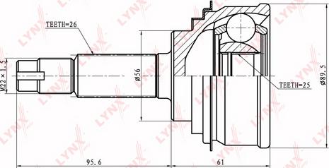 LYNXauto CO-7512 - Jeu de joints, arbre de transmission cwaw.fr