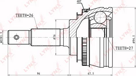 LYNXauto CO-7584A - Jeu de joints, arbre de transmission cwaw.fr