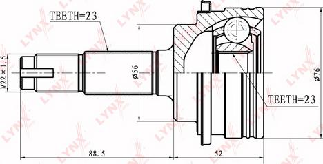 LYNXauto CO-7539 - Jeu de joints, arbre de transmission cwaw.fr