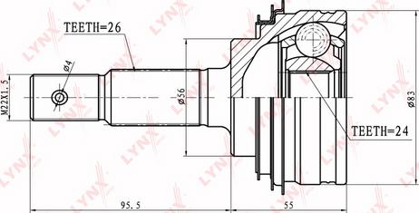 LYNXauto CO-7537 - Jeu de joints, arbre de transmission cwaw.fr