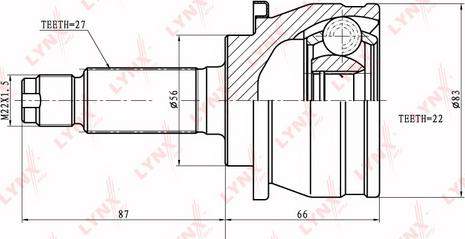 LYNXauto CO-7106 - Jeu de joints, arbre de transmission cwaw.fr