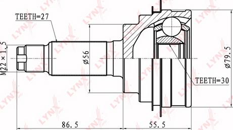 LYNXauto CO-7100 - Jeu de joints, arbre de transmission cwaw.fr