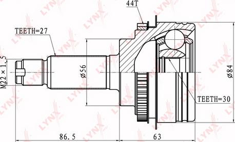 LYNXauto CO-7101A - Jeu de joints, arbre de transmission cwaw.fr