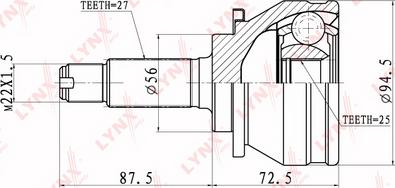 LYNXauto CO-7103 - Jeu de joints, arbre de transmission cwaw.fr