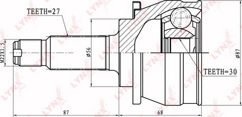 LYNXauto CO-7102 - Jeu de joints, arbre de transmission cwaw.fr