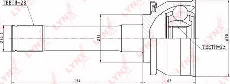 LYNXauto CO-7304 - Jeu de joints, arbre de transmission cwaw.fr