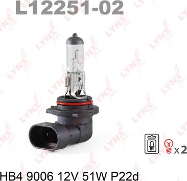 LYNXauto L12251-02 - Ampoule, projecteur longue portée cwaw.fr