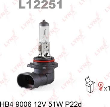 LYNXauto L12251 - Ampoule, projecteur longue portée cwaw.fr