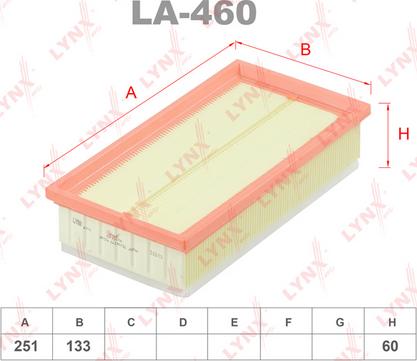 LYNXauto LA-460 - Filtre à air cwaw.fr