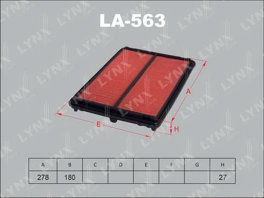 LYNXauto LA-563 - Filtre à air cwaw.fr