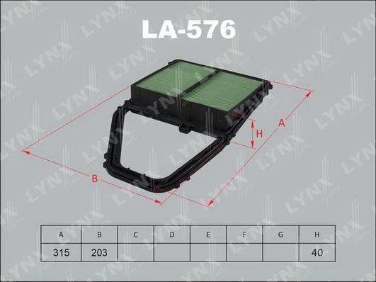 LYNXauto LA-576 - Filtre à air cwaw.fr