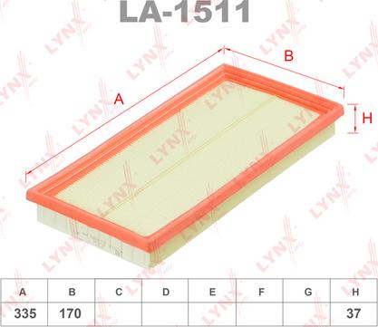 LYNXauto LA-1511 - Filtre à air cwaw.fr