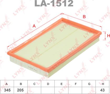 LYNXauto LA-1512 - Filtre à air cwaw.fr