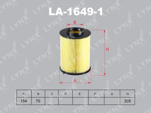 LYNXauto LA-1649-1 - Filtre à air cwaw.fr