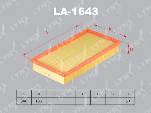 LYNXauto LA-1643 - Filtre à air cwaw.fr