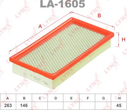 LYNXauto LA-1605 - Filtre à air cwaw.fr