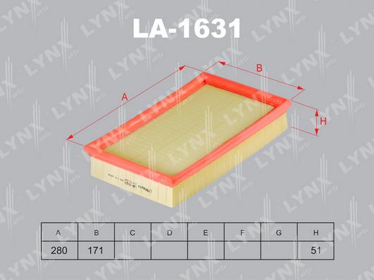 LYNXauto LA-1631 - Filtre à air cwaw.fr