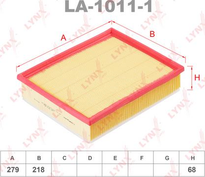 LYNXauto LA-1011-1 - Filtre à air cwaw.fr