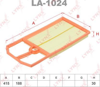 LYNXauto LA-1024 - Filtre à air cwaw.fr