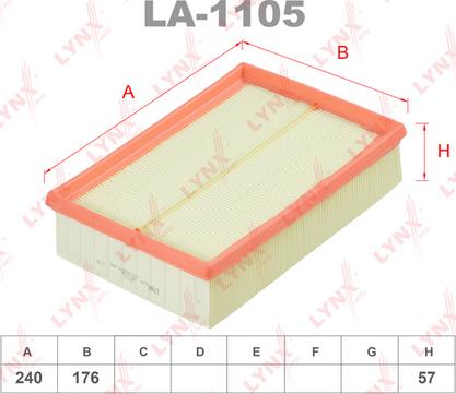 LYNXauto LA-1105 - Filtre à air cwaw.fr