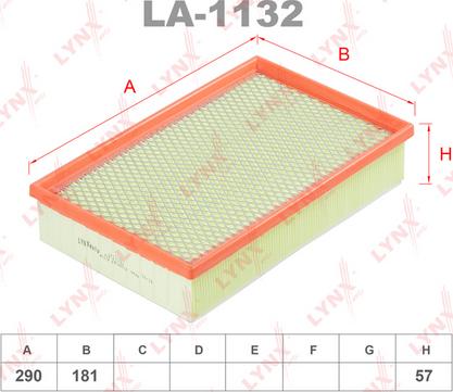 LYNXauto LA-1132 - Filtre à air cwaw.fr